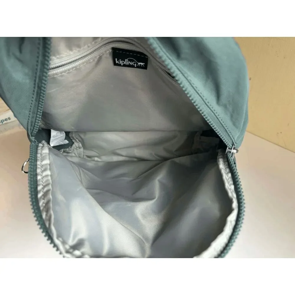 Kipling Queenie Light Aloe Green Backpack without Keychain